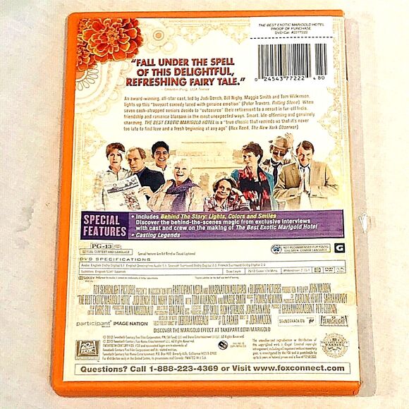 Best Exotic Marigold Hotel Movie DVD 2012 Special Features Dench Nighy Comedy - Picture 6 of 10